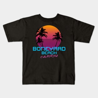 Boneyard Beach California Retro 80's Kids T-Shirt